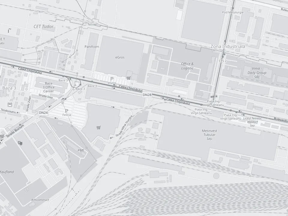 Map showing where Autopro Refinish is: Calea Chișinăului 22, Iași